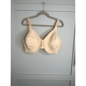 Vanity Fair Comfort Revolution Wirefree T-Shirt Bra Beige Full Coverage SZ 44DDD